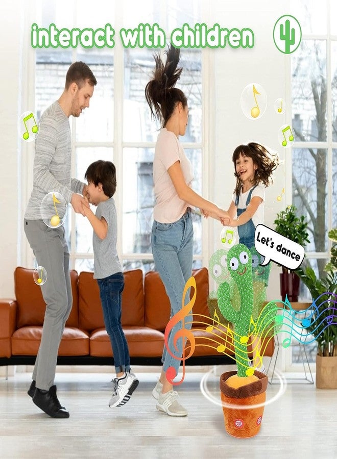 TECH LOGO ELECTRONICS لعبة صبار راقصة ناطقة من TECH LOGO ELECTRONICS مع وظيفة الغناء والتسجيل - كرر ما تقوله - عبوة من قطعة واحدة، كابل قابل لإعادة الشحن مرفق - Image 3